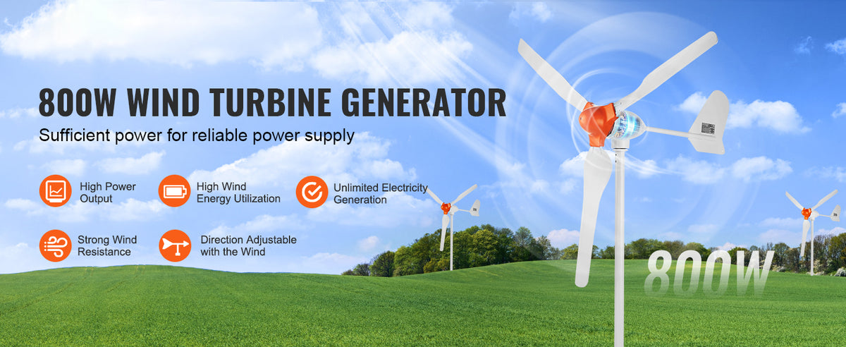 Ветрогенератор 12 V с MPPT контролер, 500 или 800 W